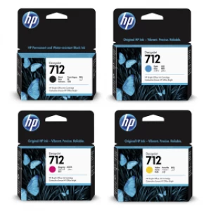 Image of HP 712 Black and Tri Colour Ink Cartridge
