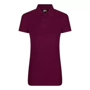 PRO RTX Womens/Ladies Pro Piqu Polo Shirt (3XL) (Burgundy)