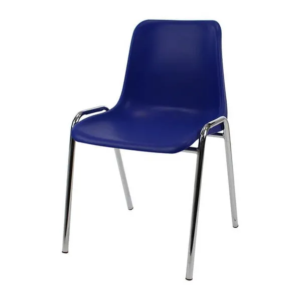 Economy Polypropylene Stacking Chair Blue