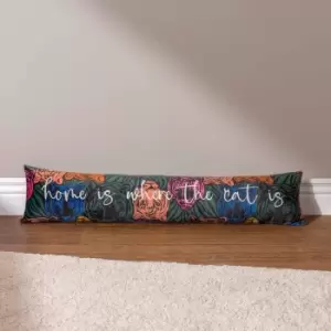 Image of Furn. Home Is Where The Cat Is Polyester Filled Draught Excluder Multicolour