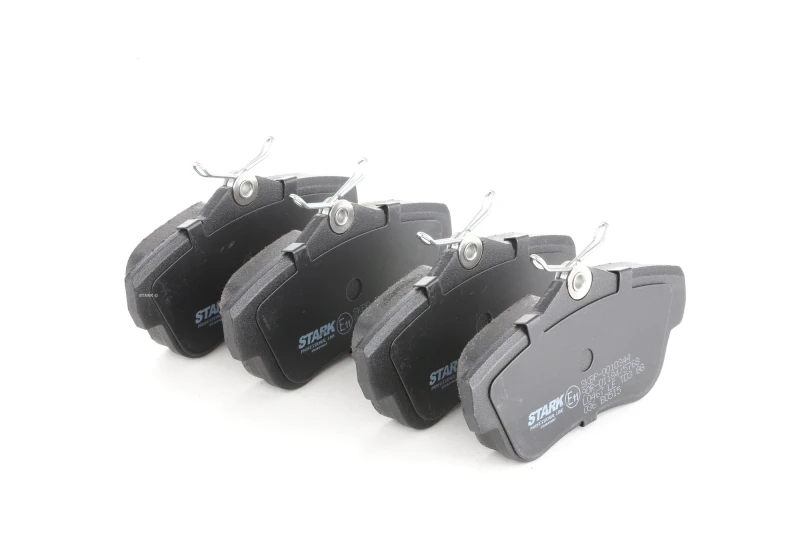 Image of STARK SKBP-0010344 Brake pad set Rear Axle, excl. wear warning contact, with clip Brake Pad Set,disc brake (402)