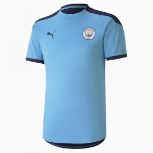 Image of PUMA Man City Training Mens Jersey, Light Blue/Peacoat, size 2X Large, Clothing