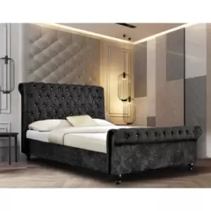 Image of Arisa Bed King Crush Velvet Black