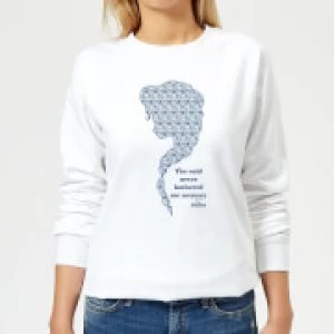 Image of Disney Frozen The Cold Never Bothered Me Anyway Womens Sweatshirt - White