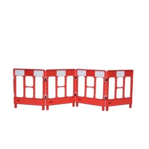 Image of JSP 4 Gated Workgate System Red Panels Reflective Top