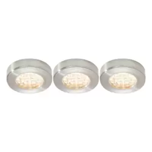 NxtGen Georgia Surface LED Under Cabinet Light 1.8W (3 Pack) Warm White 65° Brushed Nickel