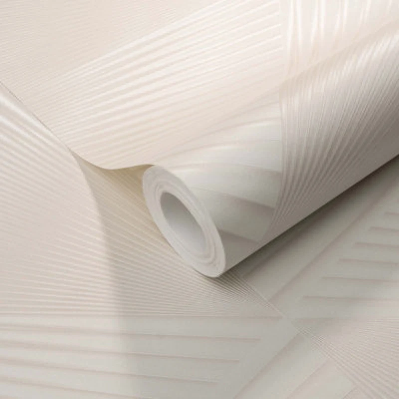 Image of Erismann Wallpaper Erismann In Style Opulent 3D Effect Geometric Cream Satin Finish Vinyl Wallpaper Cream