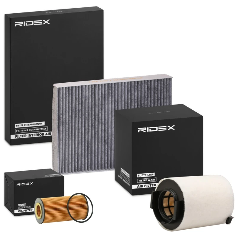 Image of RIDEX 4055F19630 Filter Set with gasket/seal, with pre-filter Filter Set (4055)