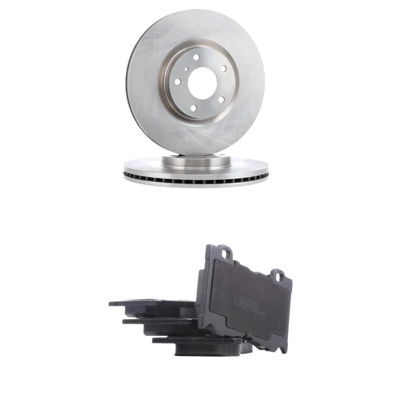 Image of RIDEX 3405B2836 Brake disc and pads set Front Axle, Brake Disc Type: internally vented, with acoustic wear warning Brake Set,disc brakes (3405)