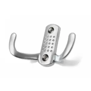 Image of Double Hat Coat Hanger Hook Door Wall Bath Small - Colour Aluminium - Pack of 20