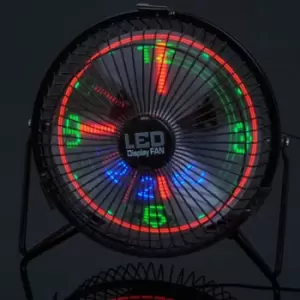 Image of Desktop LED Clock Fan by RED5