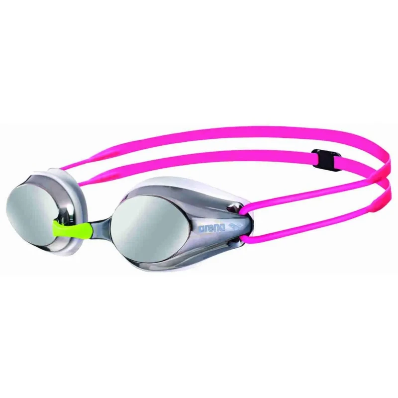 Image of Arena Kids Racing Goggles Tracks Mirror Junior - Silver Silver One Size