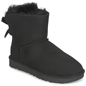 image of UGG MINI BAILEY BOW II womens Mid Boots in Black,4,5,6,7