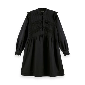 image of Scotch and Soda Cotton Mini Dress - Black