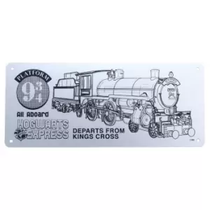 Image of Harry Potter Tin Sign Hogwarts Express Schematic