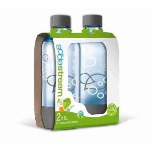 image of SodaStream 1 Litre Carbonating Bottles - Pack of 2