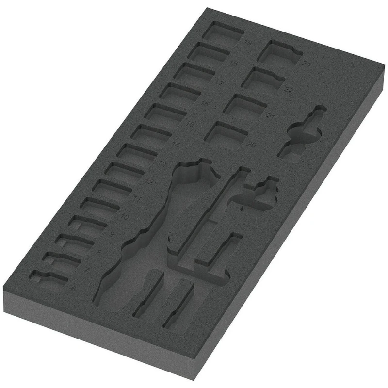 Image of Wera Empty Foam Insert Tray for 9721 3/8" Drive Socket Set 5137321001