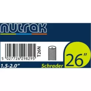 image of Nutrak 26 x 1.5-2.0 Schrader Valve Inner Tube - Black