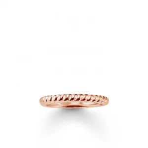 image of Thomas Sabo Ring 925 Sterling Silver Gold Plated Rose Gold Jewellery