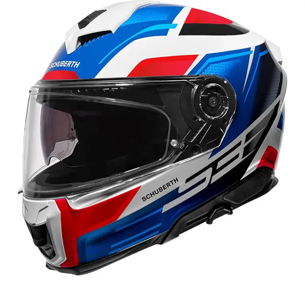 Image of Schuberth S3 Storm Blue Red Full Face Helmet Size XL