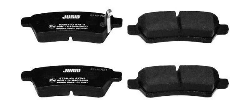 Image of JURID 572610J Brake pad set with acoustic wear warning, without accessories Brake Pad Set,disc brake (402)