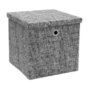 image of Jvl Urban Square Paper Lidded Storage Basket