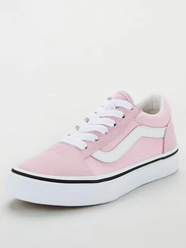 Image of Vans Old Skool Childrens Trainers - Lilac/White, Lilac/White, Size 11