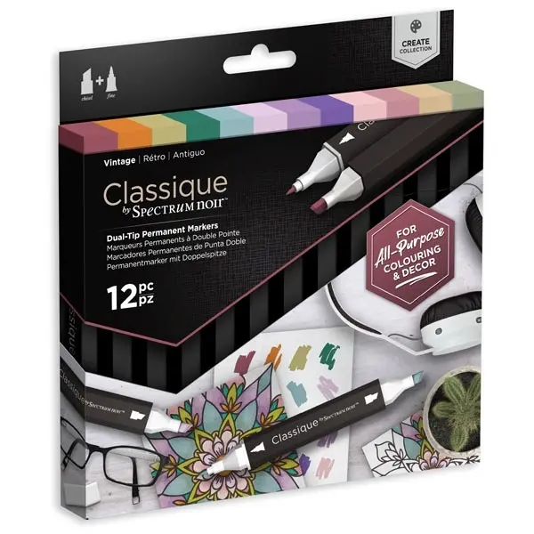 image of Spectrum Noir Classique Create Marker Pen Set Vintage Set of 12