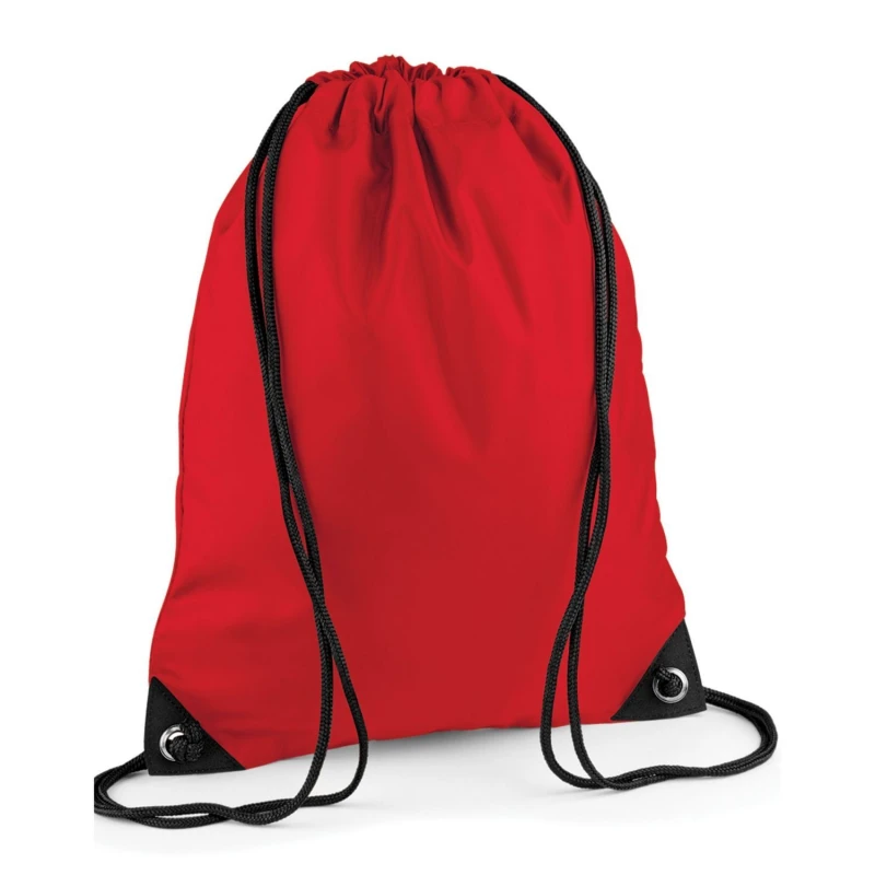 Image of Bagbase Mens Premium Drawstring Bag in Red Red Male