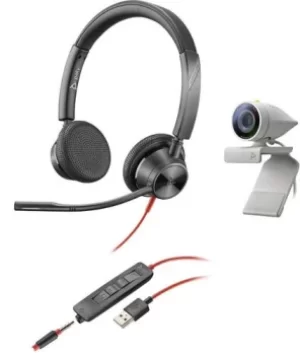 image of Poly Studio P5 Video Conferencing System with Blackwire 3325 USB A Wor