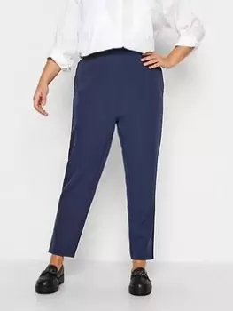 Image of Yours Hazel Tapered Trouser Navy, Blue, Size 16, Women