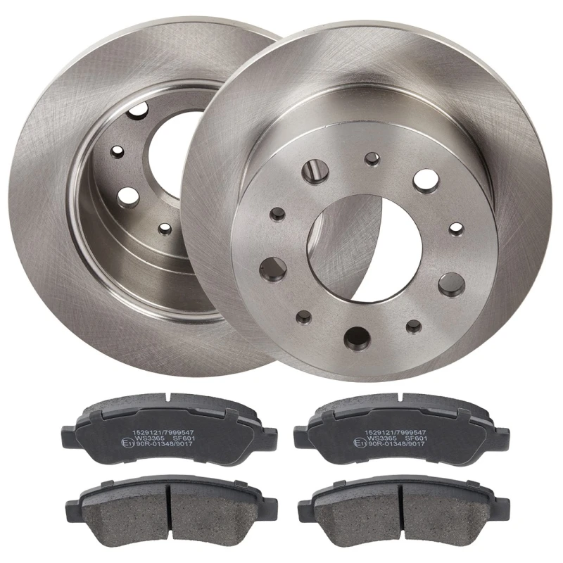 Image of RIDEX 3405B1820 Brake disc and pads set Rear Axle, Brake Disc Type: Solid Brake Set,disc brakes (3405)