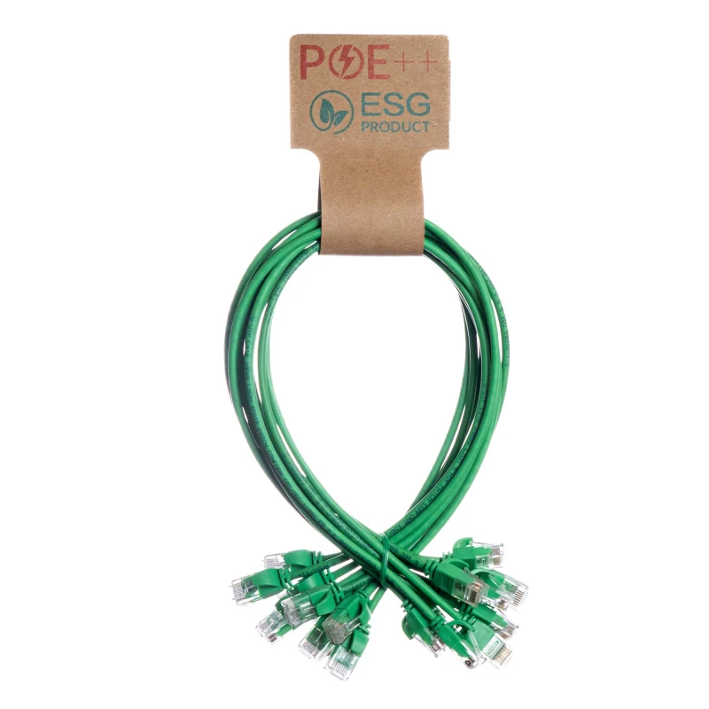 Image of Cablenet 1m Cat6 RJ45 Green U/UTP LSOH 30AWG Slim Snagless Booted Patc