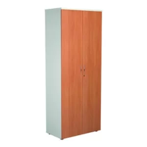 Jemini Wooden Cupboard 800x450x2000mm White/Beech KF811107