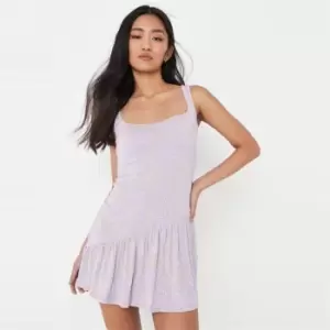 image of Missguided Hem Mini Dress Strappy - Purple