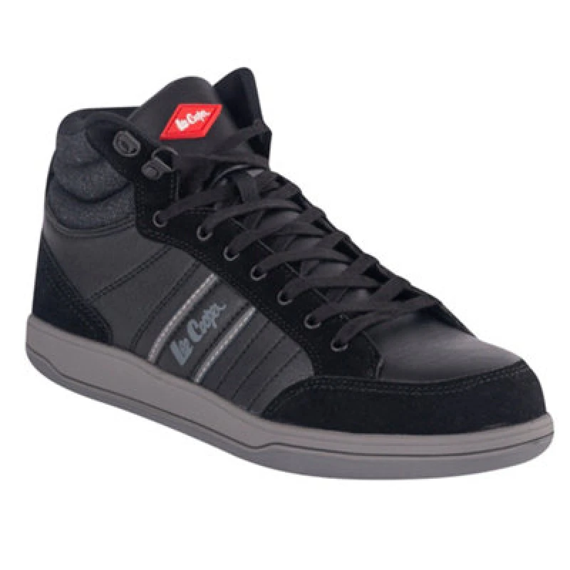 Image of Lee Cooper Workwear Lee Cooper Workwear Men Contrasting Stitching S1P SRA Ankle Boots in Black Size: 7 Black 7 Male 5050217295053