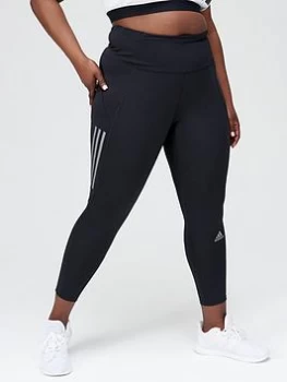 image of adidas Plus Size Own The Run Leggings - Black, Size 1X, Women