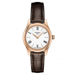 Image of Tissot Tradition Ladies Brown Leather Strap Watch