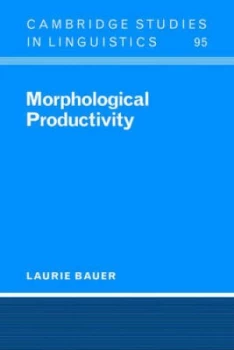 Image of Morphological Productivity by Laurie Bauer Paperback