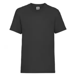 Image of Fruit Of The Loom Childrens/Kids Unisex Valueweight Short Sleeve T-Shirt (12-13) (Black)