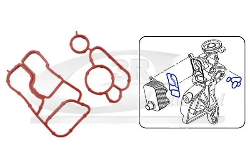 Image of 3RG Gasket Set, oil cooler 3RG 76702
