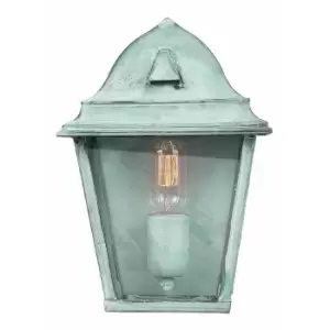 image of Outdoor IP44 Wall Light Sconce Verdigris LED E27 100W Bulb External d02501