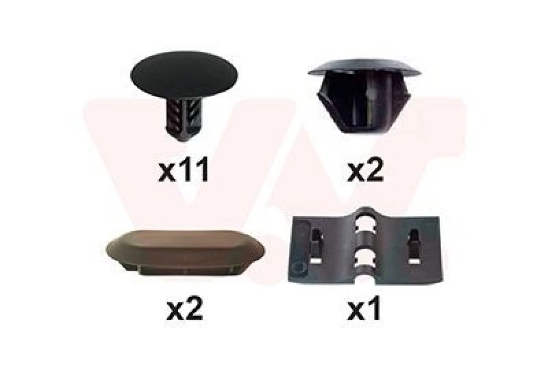 Image of VAN WEZEL Mounting Kit, bonnet VAN WEZEL 1557797