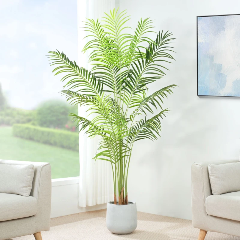 Image of MCC DIRECT Decorative Artificial Palm Tree with Plastic Planter and Artificial Moss 160cm AP1049