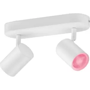 Image of WiZ Smart LED Imageo Adjustable Spotlight Bar 2 Light Colour in White Metal
