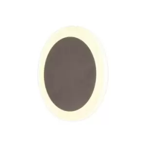 Image of Magnetic Base Wall Lamp, 12W LED 3000K 498lm, 15, 19cm Round Centre, Coffee, Acrylic Frosted Diffuser - Luminosa Lighting