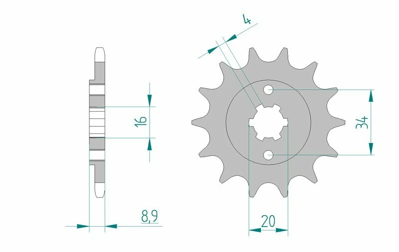 Image of AFAM Steel Standard Front Sprocket 21300 - 520