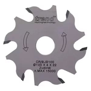 image of Trend CRAFTPRO Biscuit Jointer Blade 100mm 2.5mm 22mm