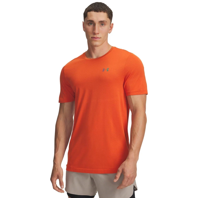 Image of Under Armour UA Vanish Elite Seamless Short Sleeve Mens Orange Base male M