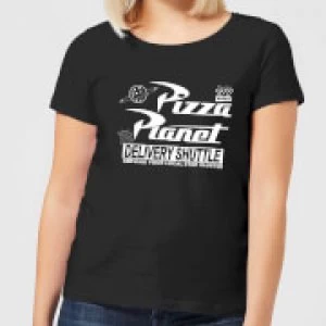 Image of Toy Story Pizza Planet Logo Womens T-Shirt - Black